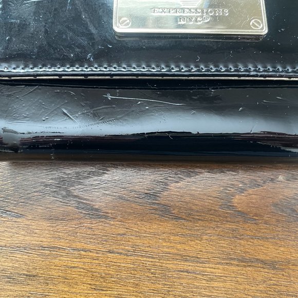 Expressions NYC Black Patent Wallet - Picture 10 of 11
